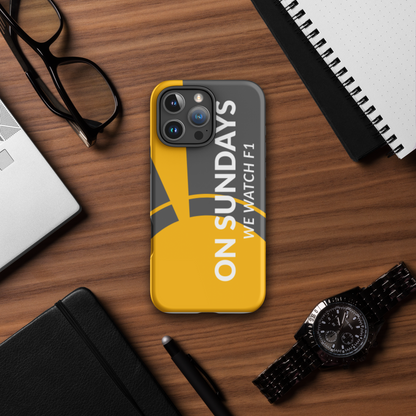 On Sundays We Watch F1 Phone Case